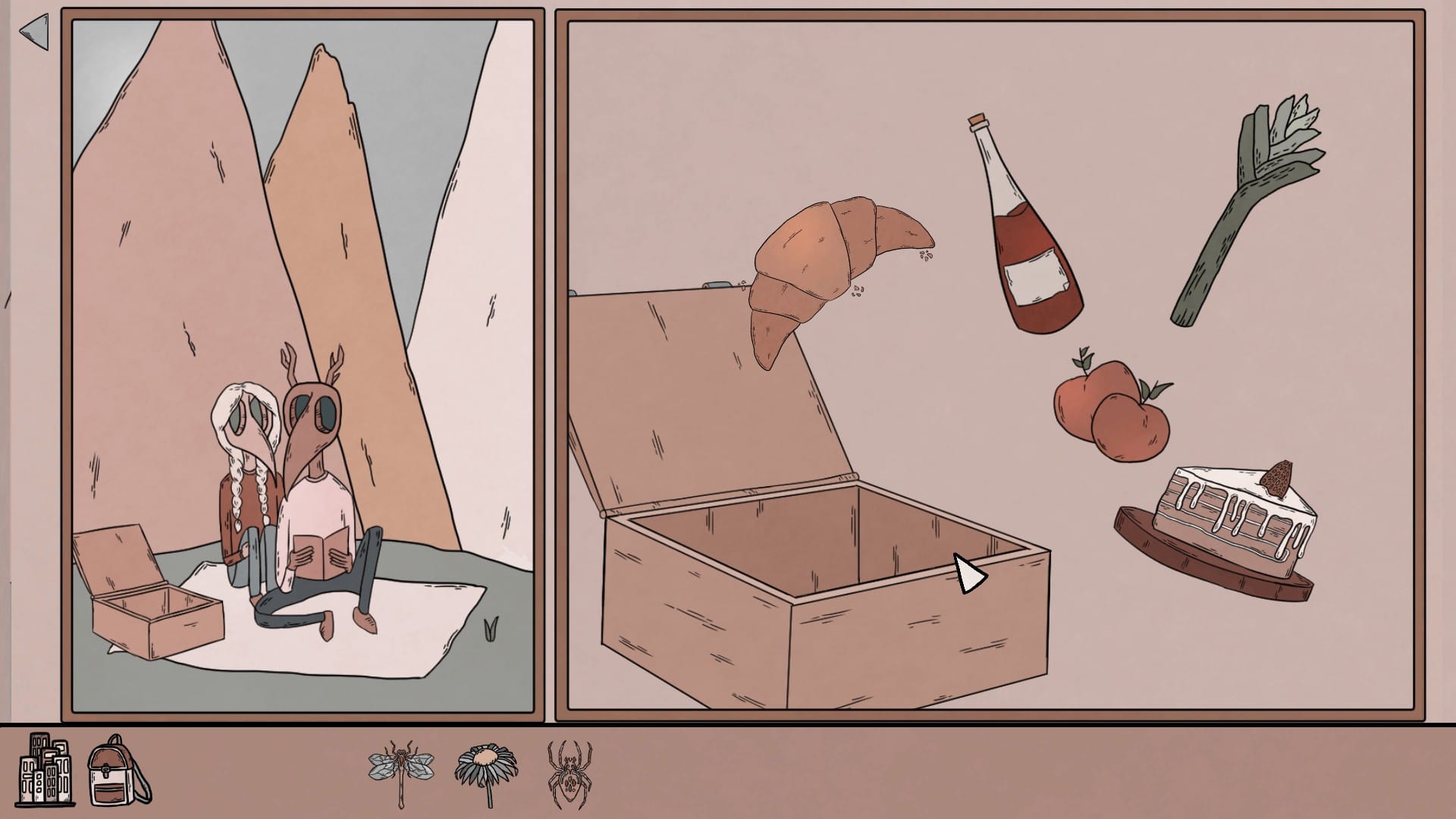 One of the puzzles from Birth with various picnic food