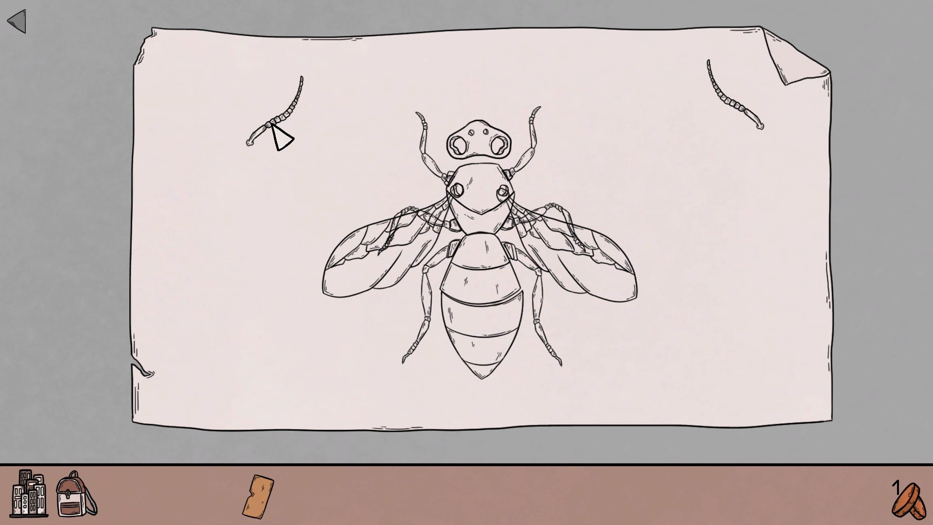 A puzzle from Birth requiring the construction of a bug