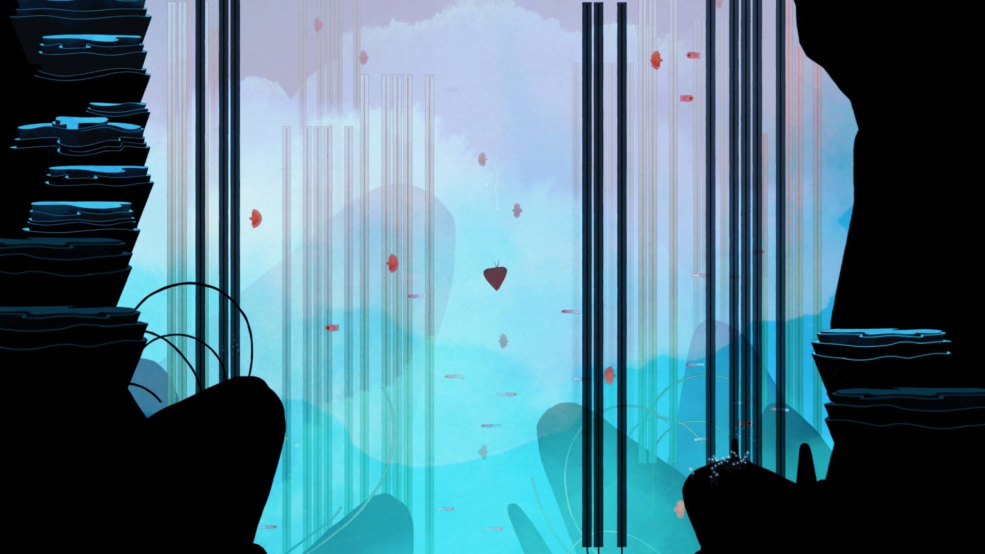 Gris using the dive/swim ability unlocked in one of the later game sections