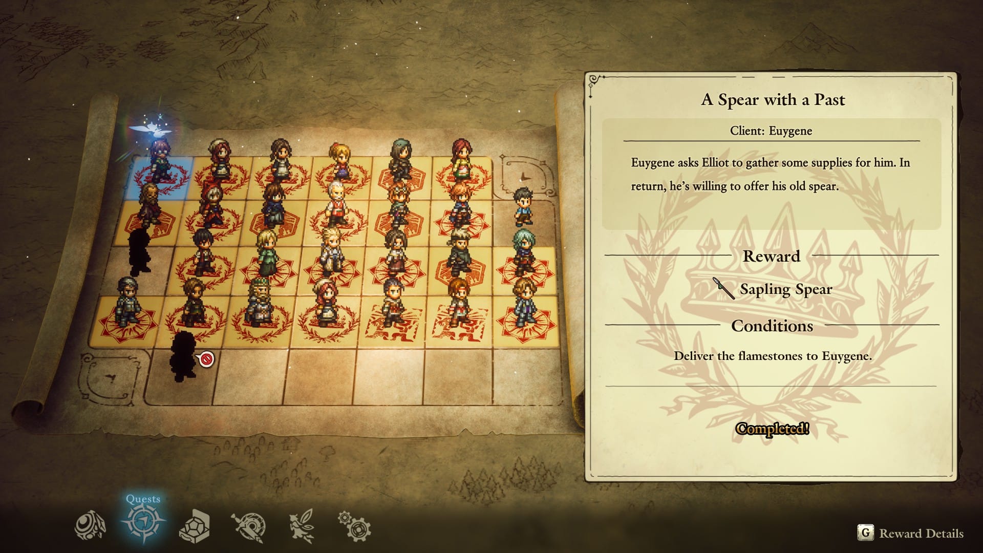 The Adventures of Elliot's quest menu
